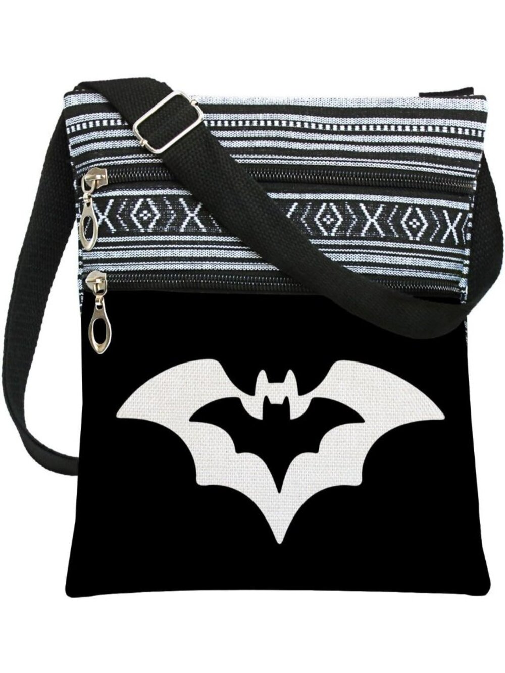 Women's Gothic Bat Halloween Pumpkin Bat Goth Skull Witch Shoulder Crossbody Bag